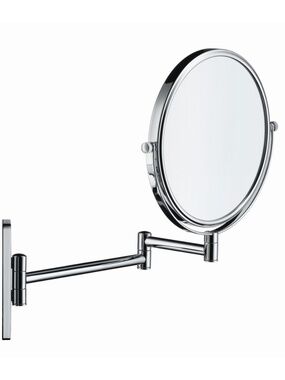 Duravit 9 " x 12 " Inch Wall Mount Swing Arm Makeup Bathroom Mirror Chrome